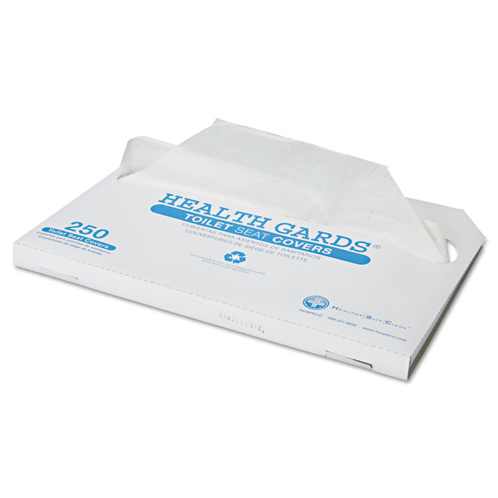 HOSPECO HG-1000 Health Gards Toilet Seat Covers, Half-Fold, 14.25 x 16.5, White, 250/Pack, 4 Packs/Carton
