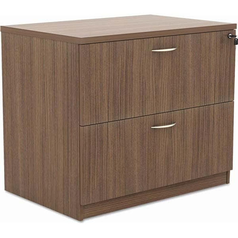 ALERA ALEVA513622WA Horizontal File Cabinet: 2 Drawers, Woodgrain Laminate, Modern Walnut