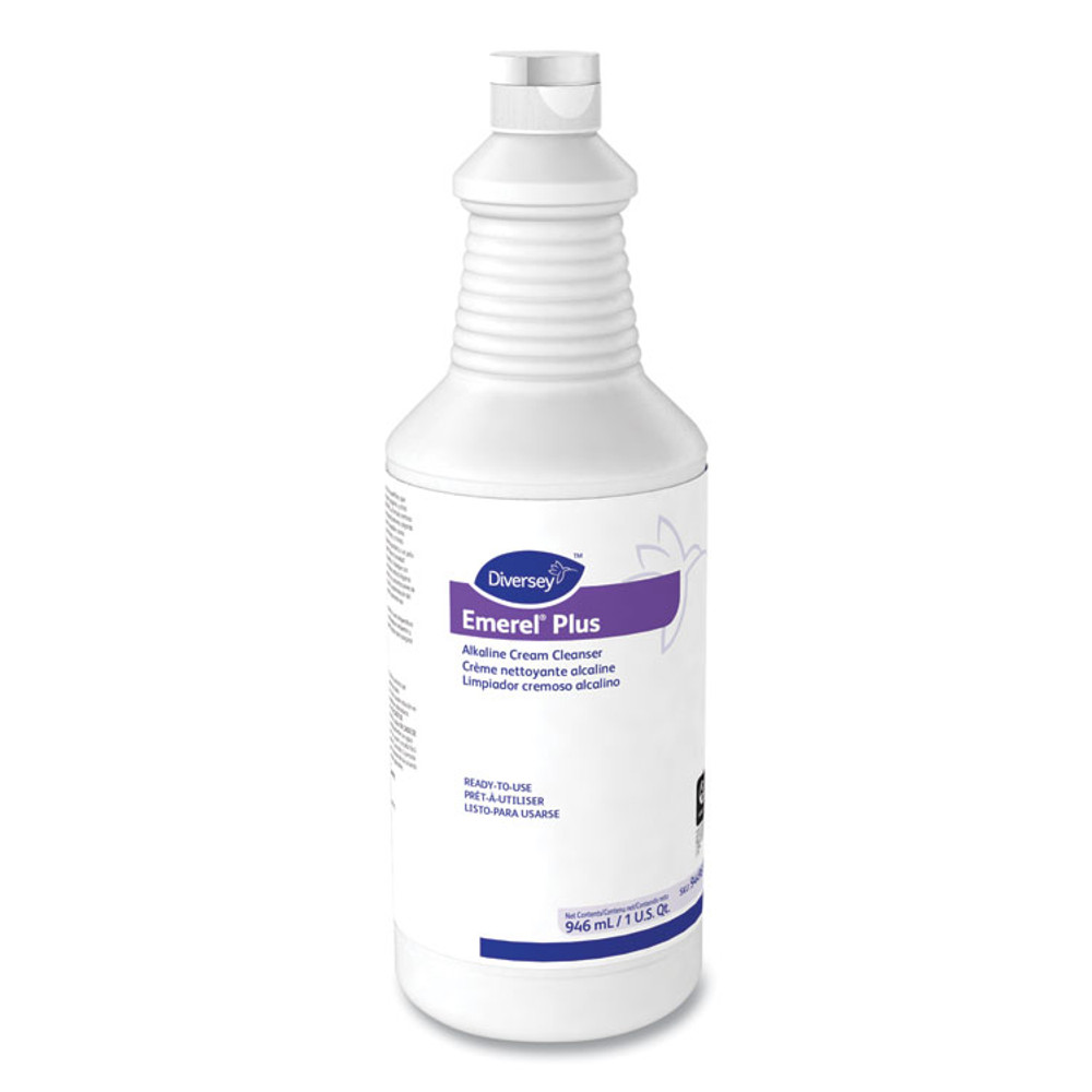 DIVERSEY 94496138 Emerel Plus Cream Cleanser, Odorless, 32 oz Squeeze Bottle, 12/Carton