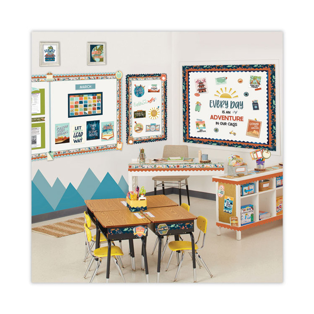 CARSON-DELLOSA EDUCATION 110554 Motivational Bulletin Board Set, Everyday Is an Adventure, 42 Pieces