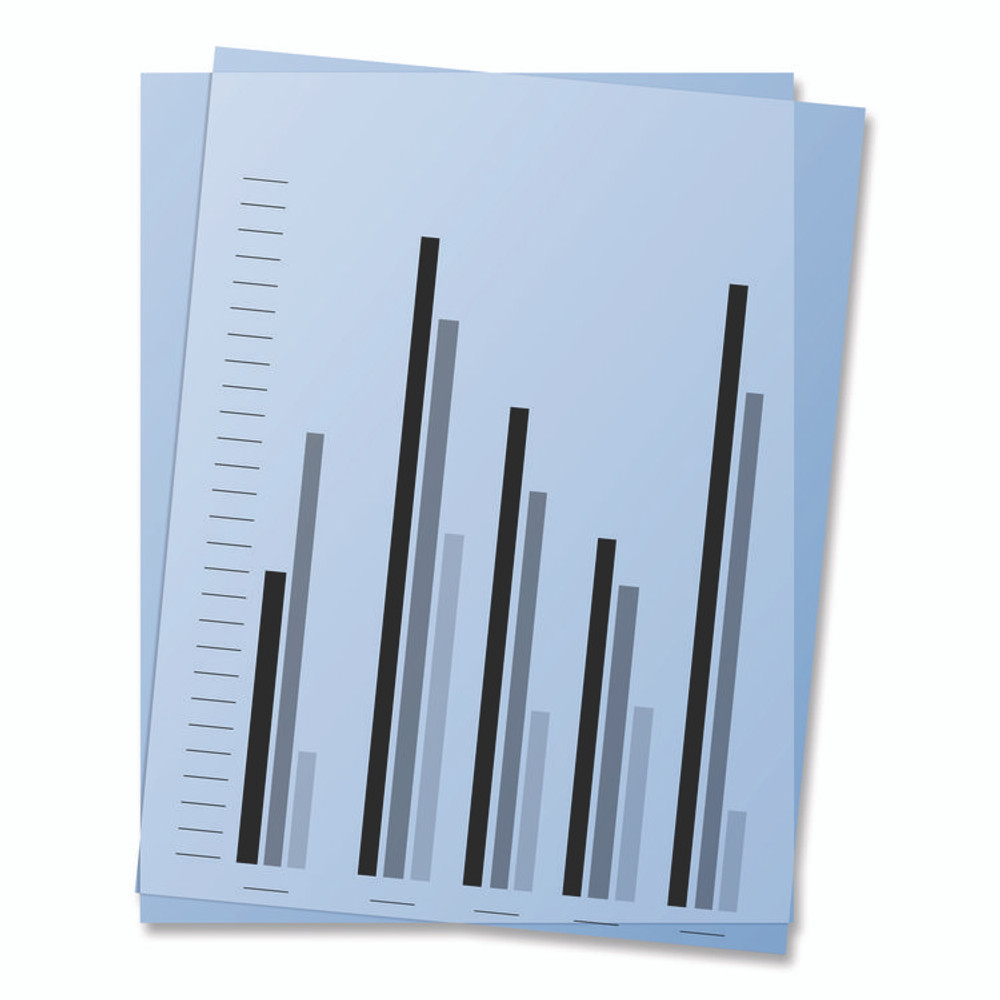 APOLLO AUDIO VISUAL PP100C Plain Paper Transparency Film, 8.5 x 11, Black on Clear, 100/Box