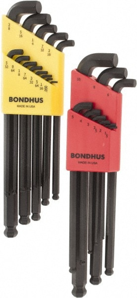 Bondhus 20599 22 Piece L-Key Ball End Hex Key Set