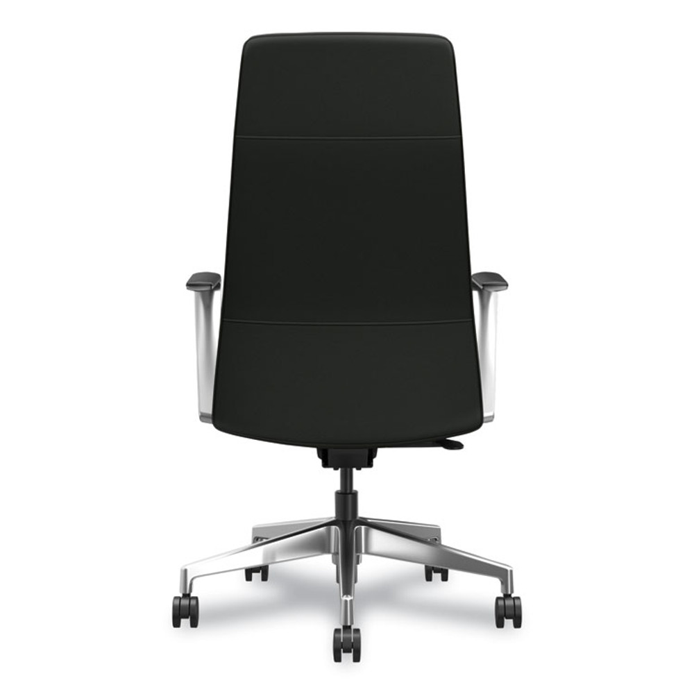 HON COMPANY CEUW0PU10C9P Cofi Executive High Back Chair, Supports Up to 300 lb, 15.5 to 20.5 Seat Height, Black Seat/Back, Polished Aluminum Base