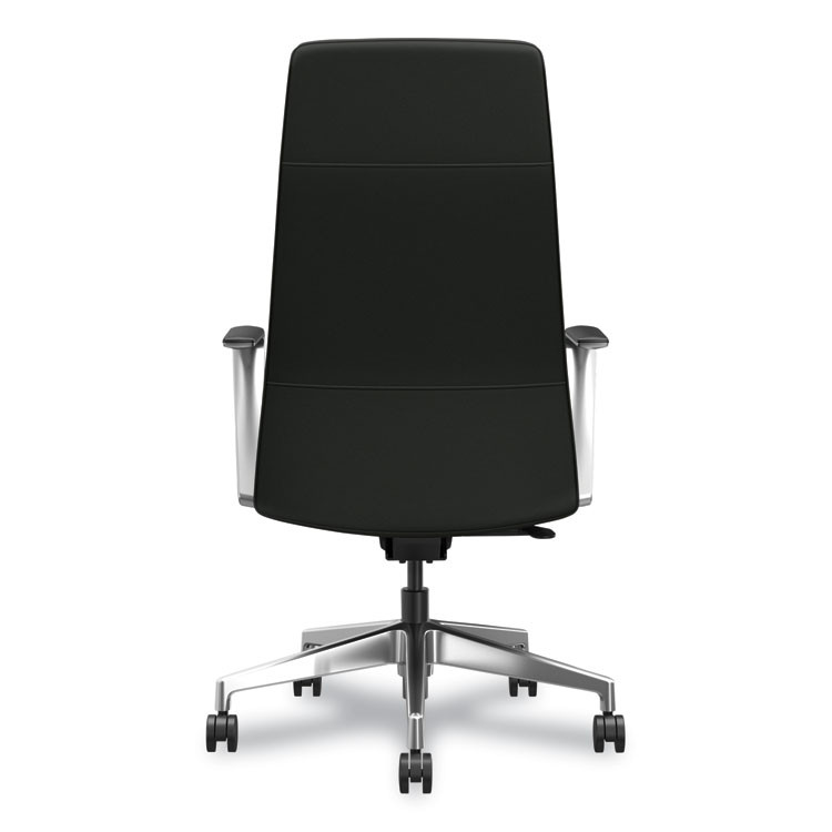 HON COMPANY CEUW0PU10C9P Cofi Executive High Back Chair, Supports Up to 300 lb, 15.5 to 20.5 Seat Height, Black Seat/Back, Polished Aluminum Base