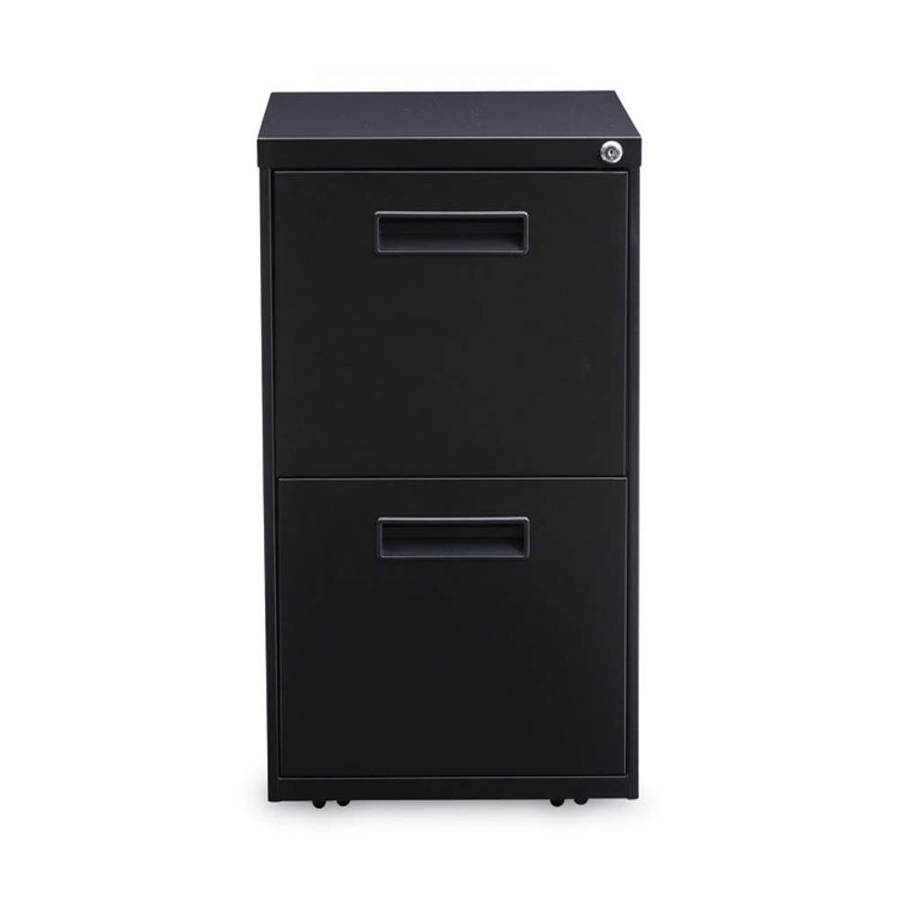 ALERA PAFFBL File Pedestal, Left or Right, 2 Legal/Letter-Size File Drawers, Black, 14.96" x 19.29" x 27.75"