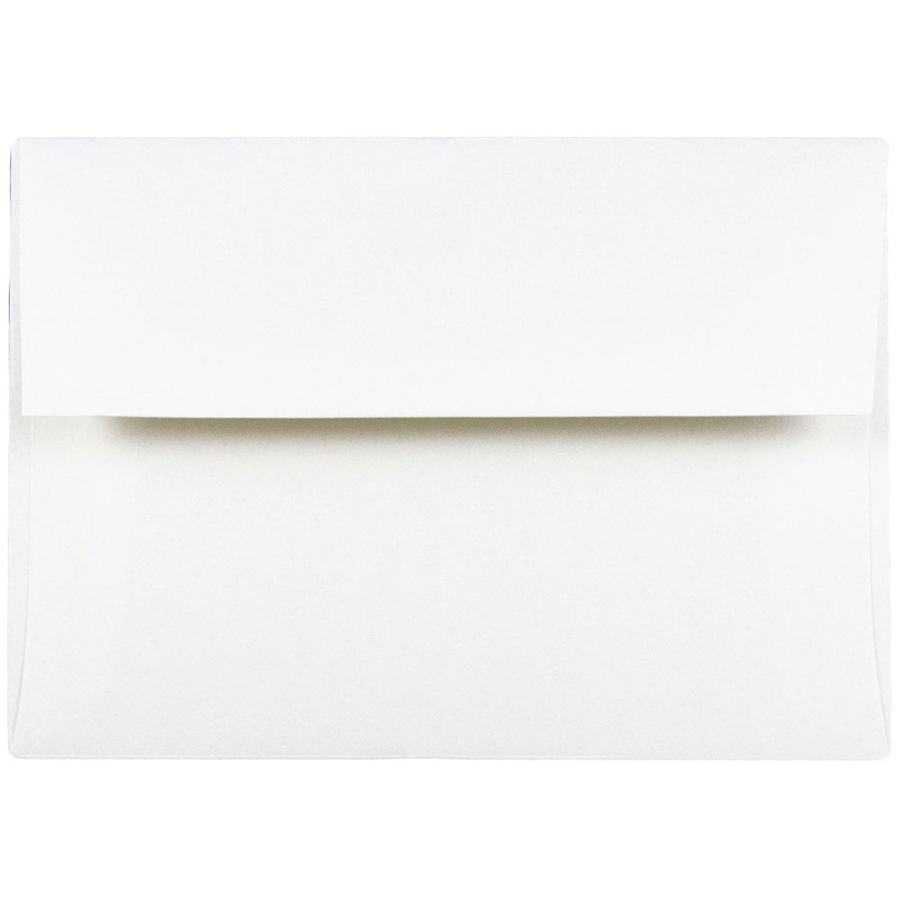 JAM PAPER AND ENVELOPE 191151 JAM Paper Booklet Invitation Envelopes, A2, Gummed Seal, Strathmore Bright White, Pack Of 25