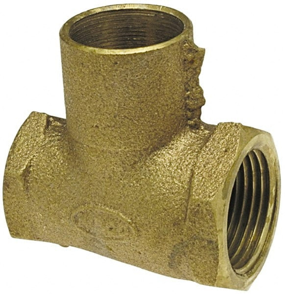 NIBCO B090900 Cast Copper Pipe Tee: 3/4" Fitting, C x F x C, Pressure Fitting