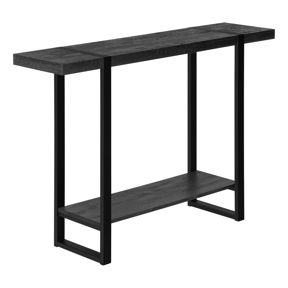 MONARCH SPECIALTIES I 2861  Jaylon Accent Table, 32inH x 47-1/4inW x 12inD, Black