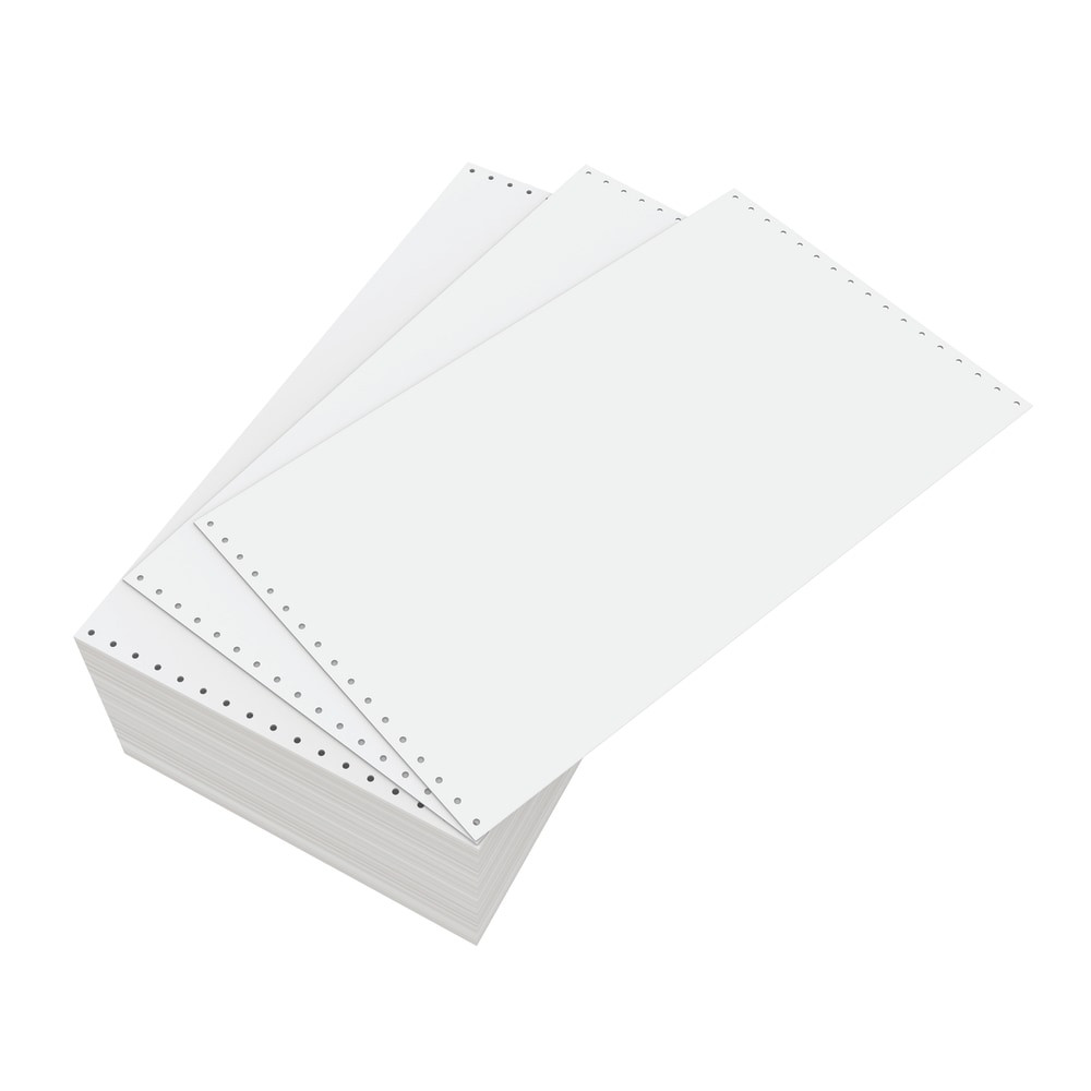 DOMTAR PAPER COMPANY, LLC Domtar 0148008  Continuous Form Paper, Unperforated, 14 7/8in x 8 1/2in, 18 Lb, Blank White, Carton Of 3,000 Forms