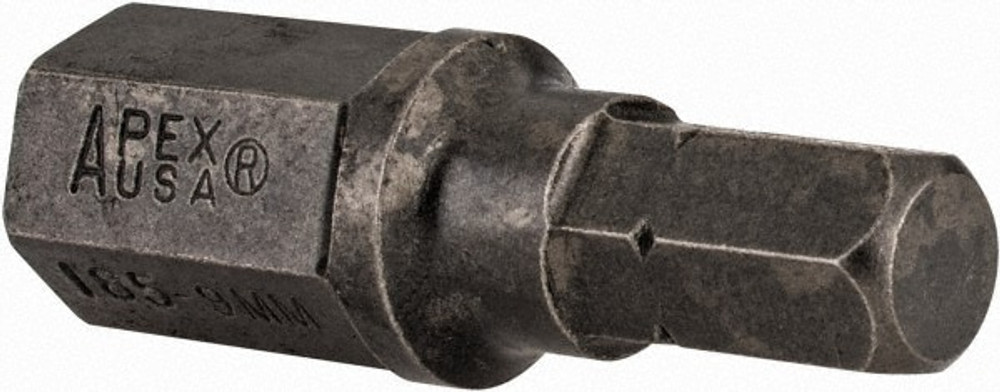 Apex 185-9MM Hex Screwdriver Insert Bit: 1/4" Drive, 1-1/4" OAL