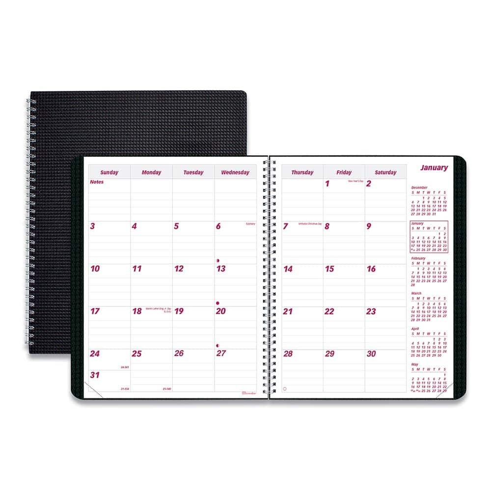 Brownline REDCB1200VBLK Appointment Book: 96 Sheets, Planner Ruled