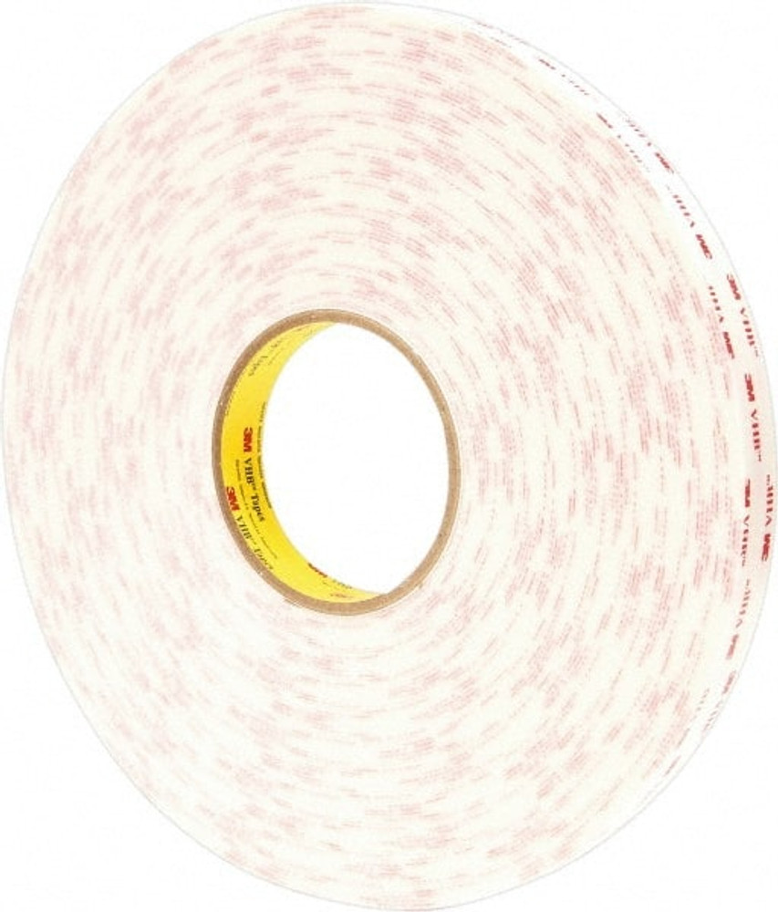 3M Polyethylene Foam Tape: 36 yd Long, 45 mil Thick, Acrylic Adhesive 7000123411