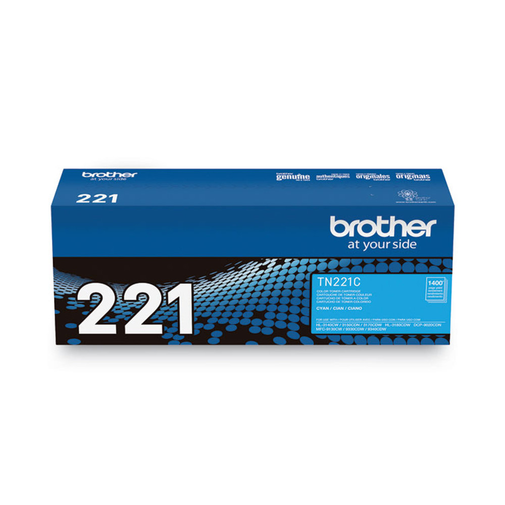 BROTHER INTL. CORP. TN221C TN221C Toner, 1,400 Page-Yield, Cyan