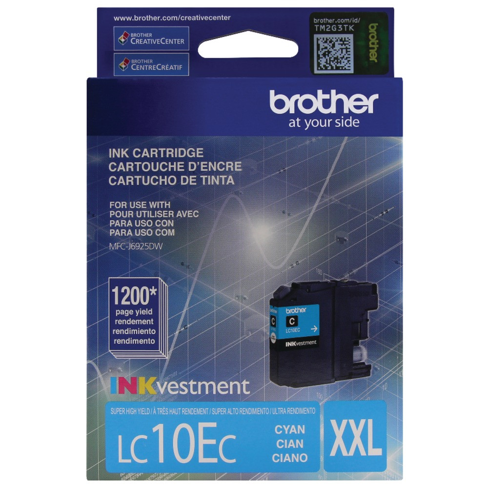 BROTHER INTL CORP LC10EC Brother LC10 Cyan High-Yield Ink Cartridge, LC10EC