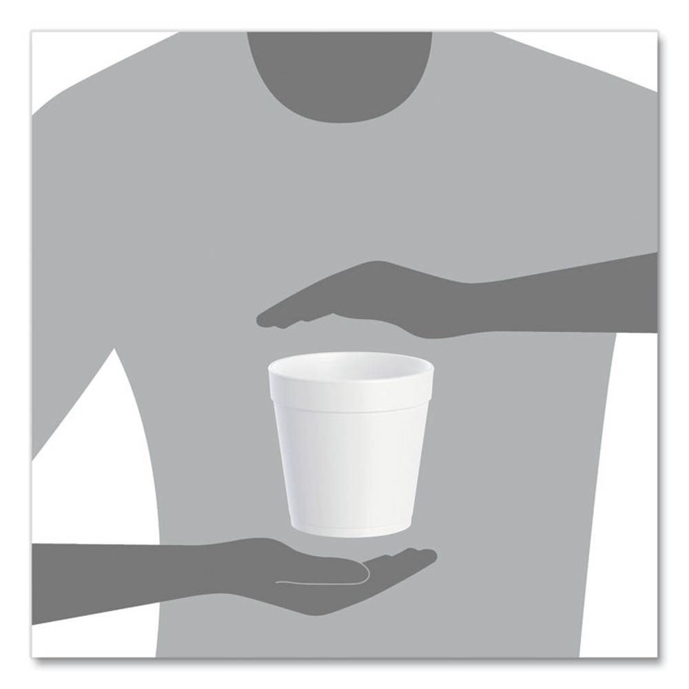 DART 32MJ48 Foam Containers, 32 oz, White, 25/Bag, 20 Bags/Carton