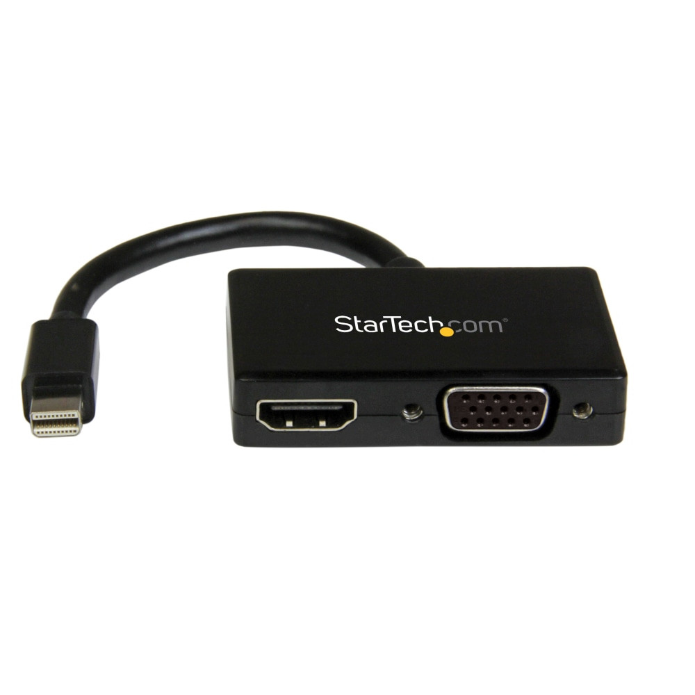 STARTECH.COM MDP2HDVGA  2-in-1 Mini DisplayPort To HDMI Or VGA Converter, Black