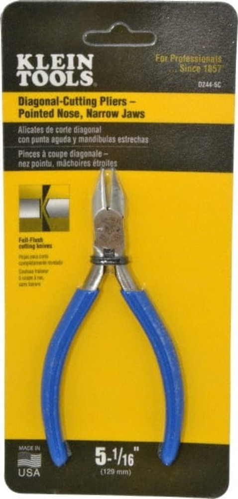 Klein Tools D244-5C Diagonal Cutting Plier: 1" & 2.5 cm Cutting Capacity