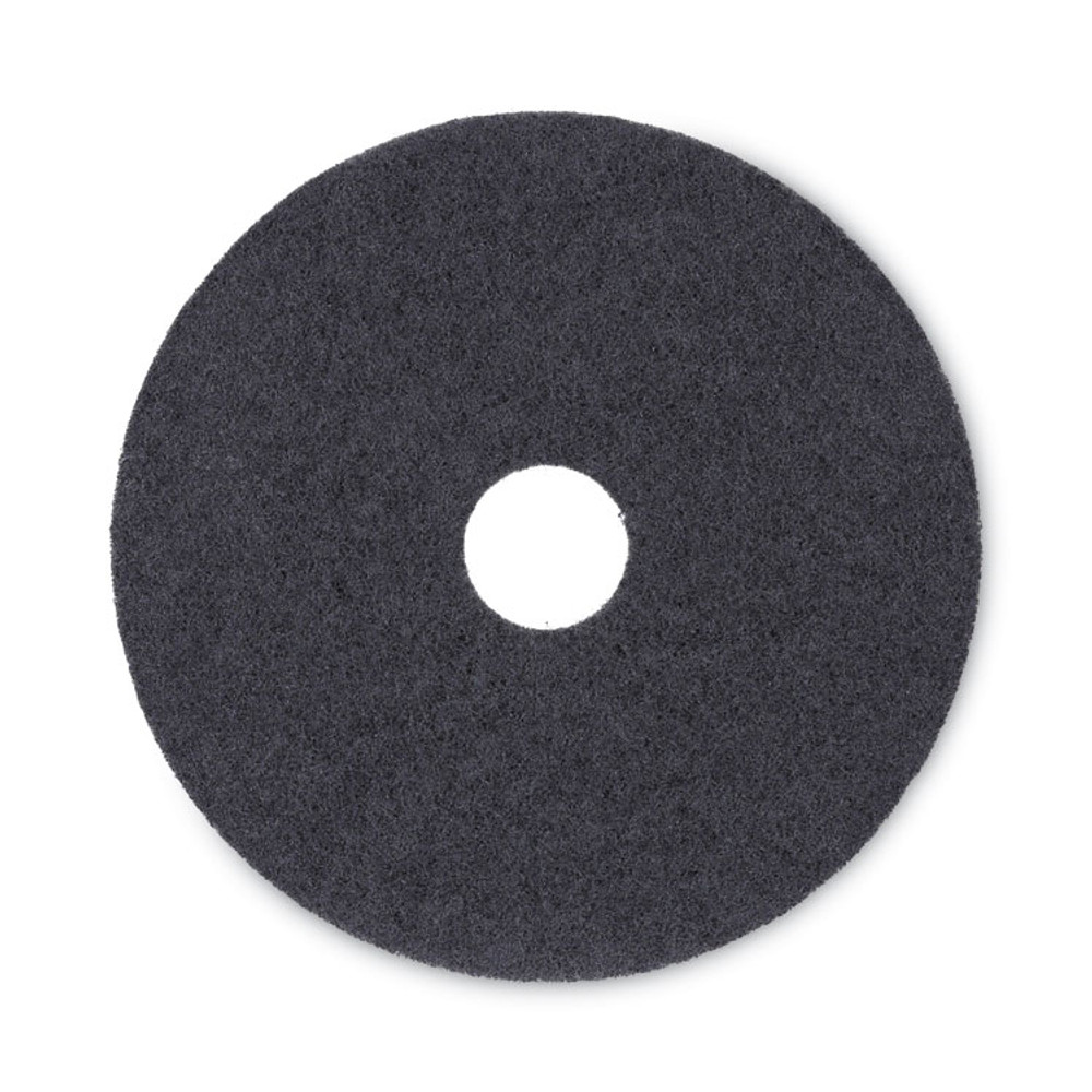 BOARDWALK 4017BLA Stripping Floor Pads, 17" Diameter, Black, 5/Carton