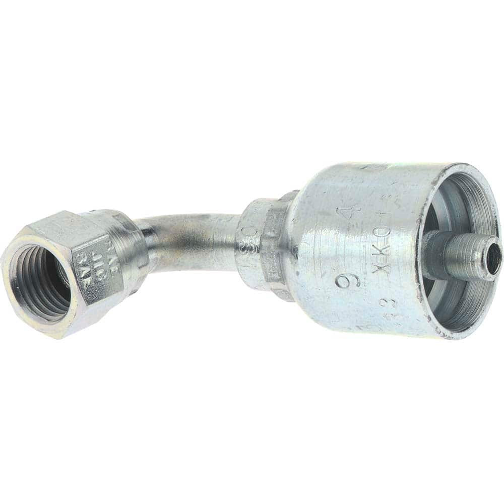 Parker 13943-4-4 Hydraulic Hose Short Drop Female JIC Swivel 90 ° Elbow: 0.25" ID, 4 mm, 7/16-20