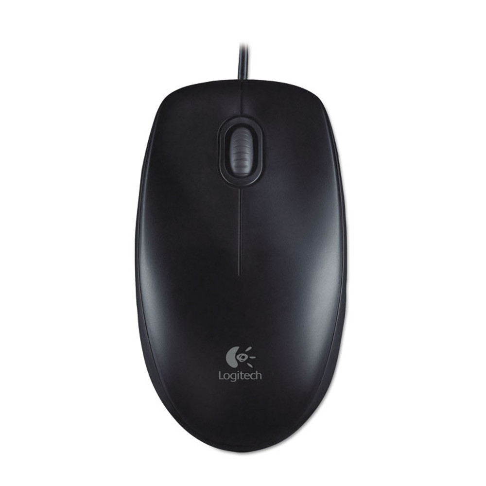 LOGITECH, INC. 910001439 B100 Optical USB Mouse, USB 2.0, Left/Right Hand Use, Black