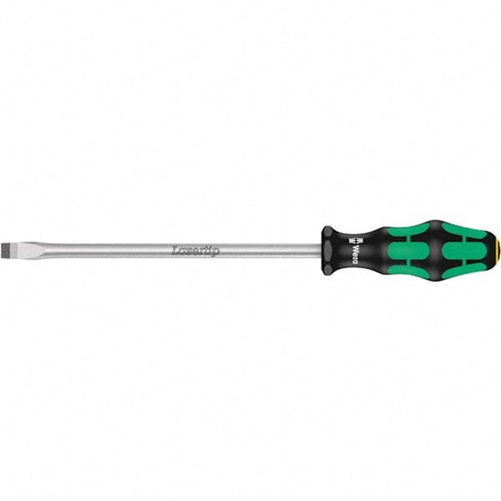 Wera 05110104001 Slotted Screwdriver: 3/8" Width, 12-1/4" OAL, 8" Blade Length