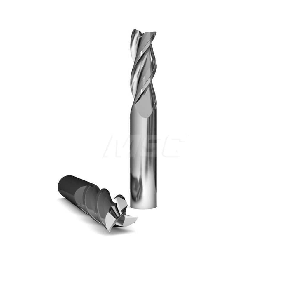 GWS 100992 Square End Mill: 1" Dia, 2" LOC, 3 Flutes, Solid Carbide