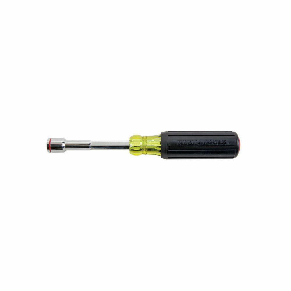 Klein Tools 635-1/2 Nut Driver: 1/2" Drive, Hollow Shaft, Cushion Grip Handle, 9-13/32" OAL