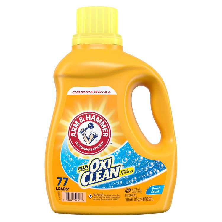 CHURCH & DWIGHT CO., INC Arm Hammer™ 3320050027 OxiClean Concentrated Liquid Laundry Detergent, Fresh, 100.5 oz Bottle, 4/Carton
