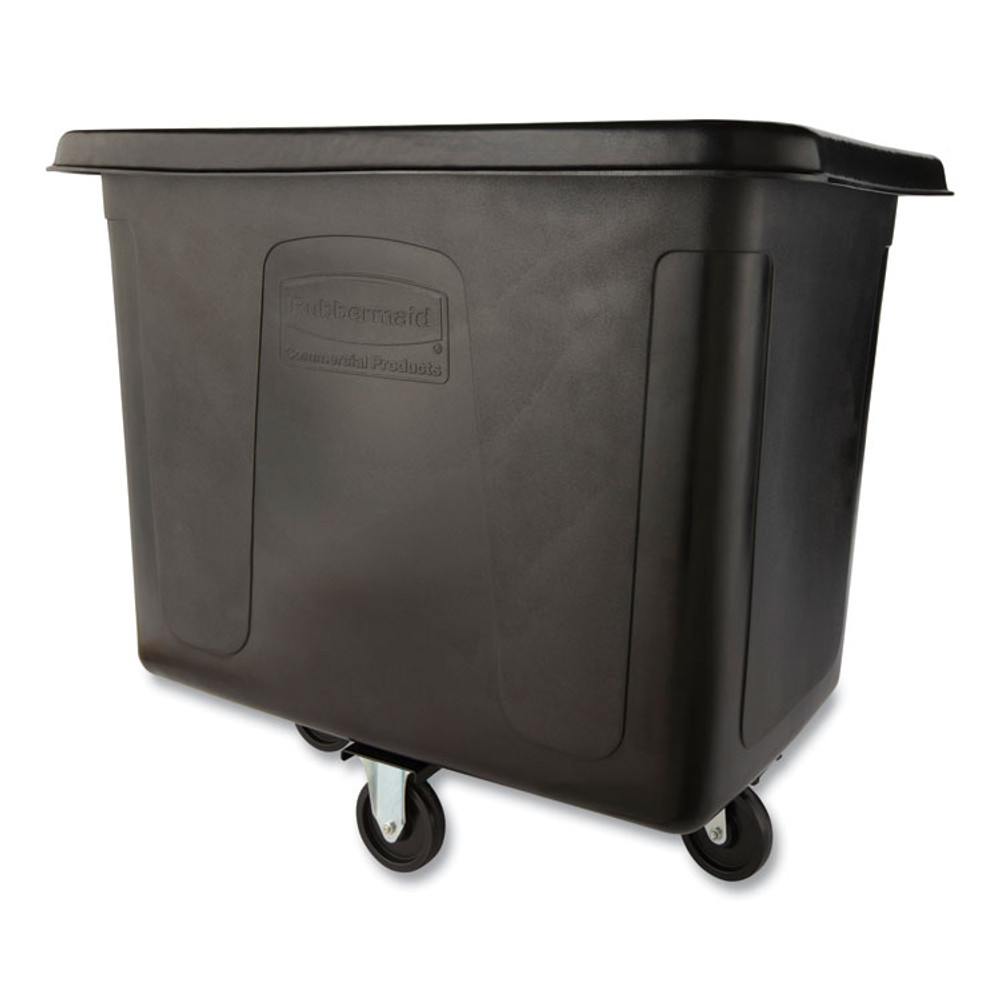 RUBBERMAID COMMERCIAL PROD. 4614 BLA Cube Truck, 105 gal, 500 lb Capacity, Plastic, Black