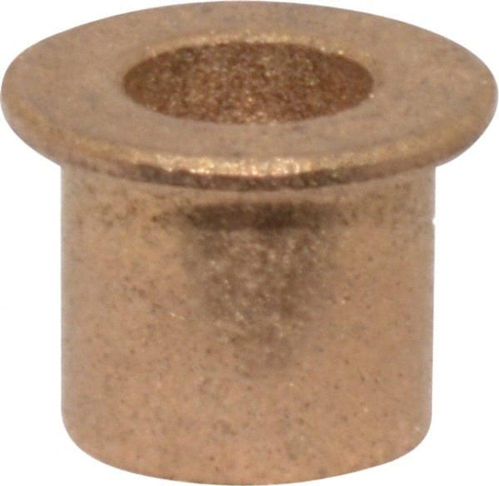 Boston Gear 35528 Flanged Sleeve Bearing: 1/4" ID, 3/8" OD, 3/8" OAL, Oil Impregnated Bronze