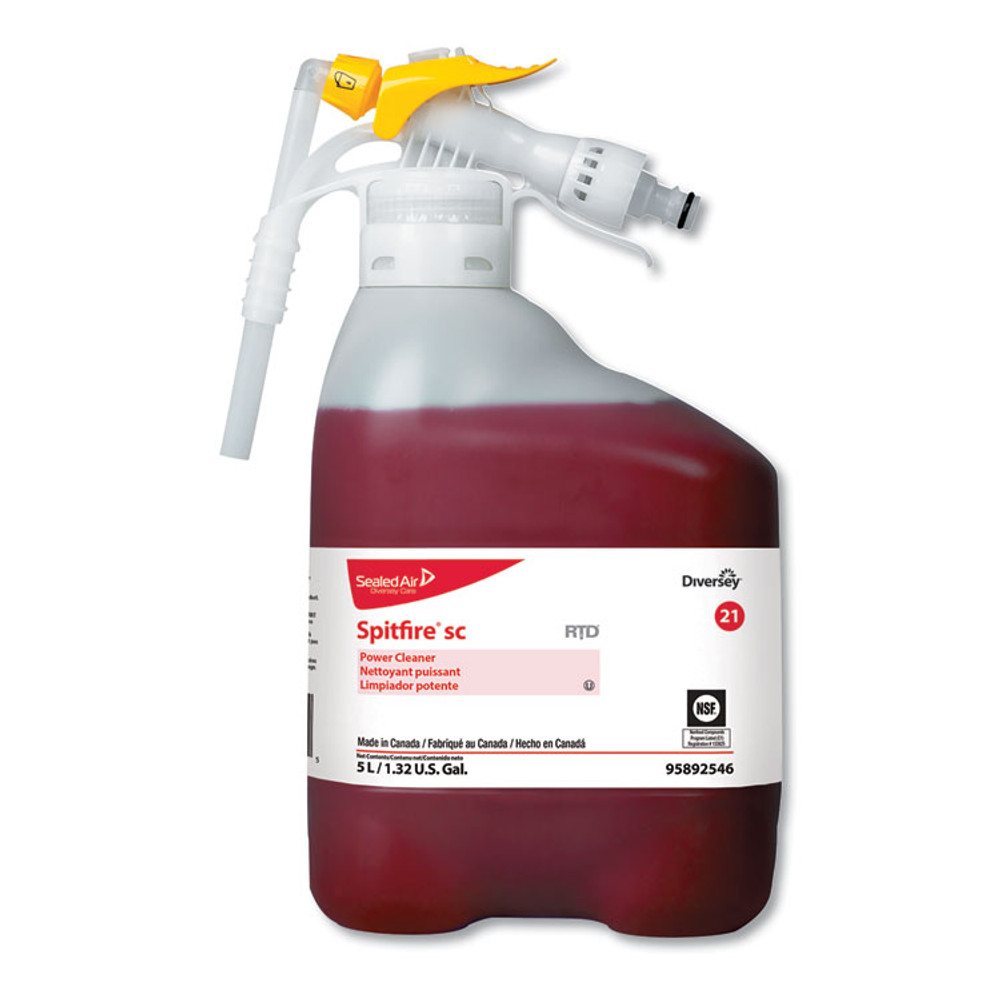DIVERSEY 95892546 Spitfire SC Power Cleaner, Pine Scent, 1.32 gal Bottle