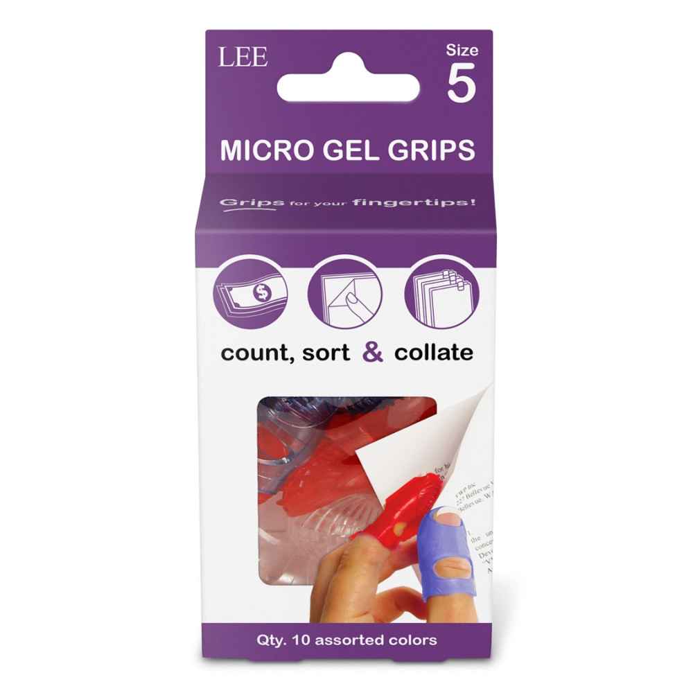 LEE PRODUCTS COMPANY 61050 Tippi Fingertip Grips, Assorted, #5, Pack Of 10