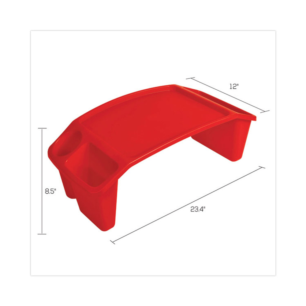 DEFLECTO CORPORATION 39502RED Antimicrobial Lap Desk, Rectangular, 23.35w x 12d x 8.53h, Red