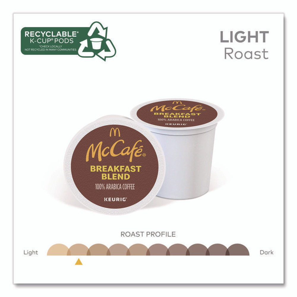 KEURIG DR PEPPER McCafe® 7468 Breakfast Blend K-Cup, 24/BX
