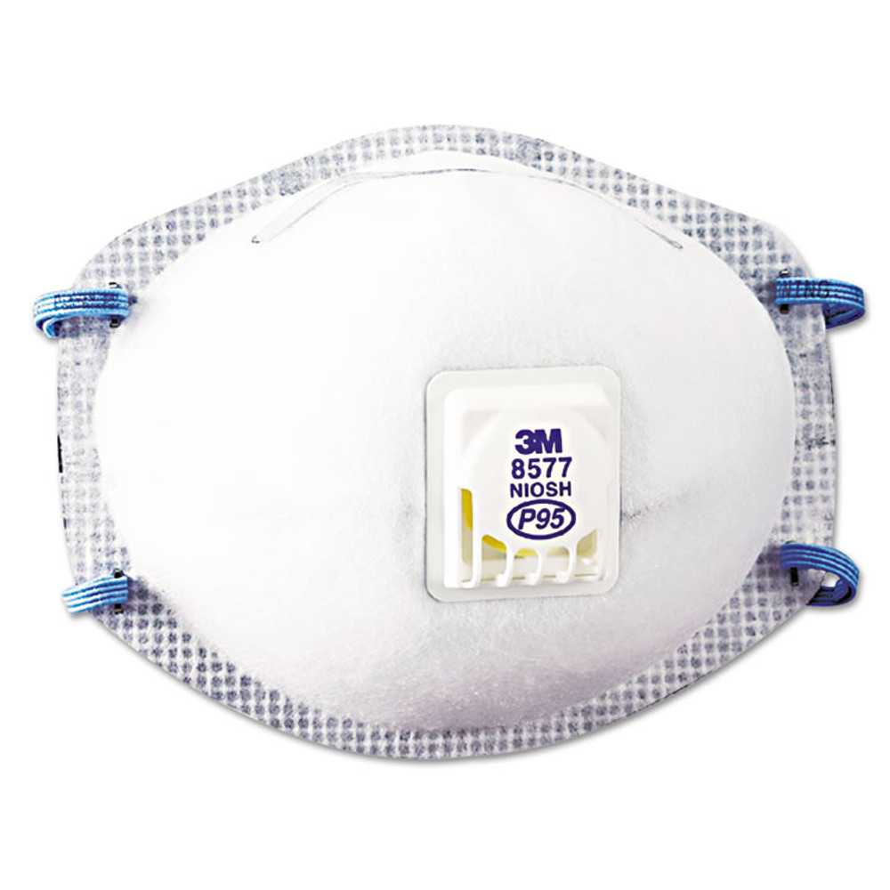 3M/COMMERCIAL TAPE DIV. 8577 Particulate Respirator 8577, P95, One Size Fits All, 10/Box
