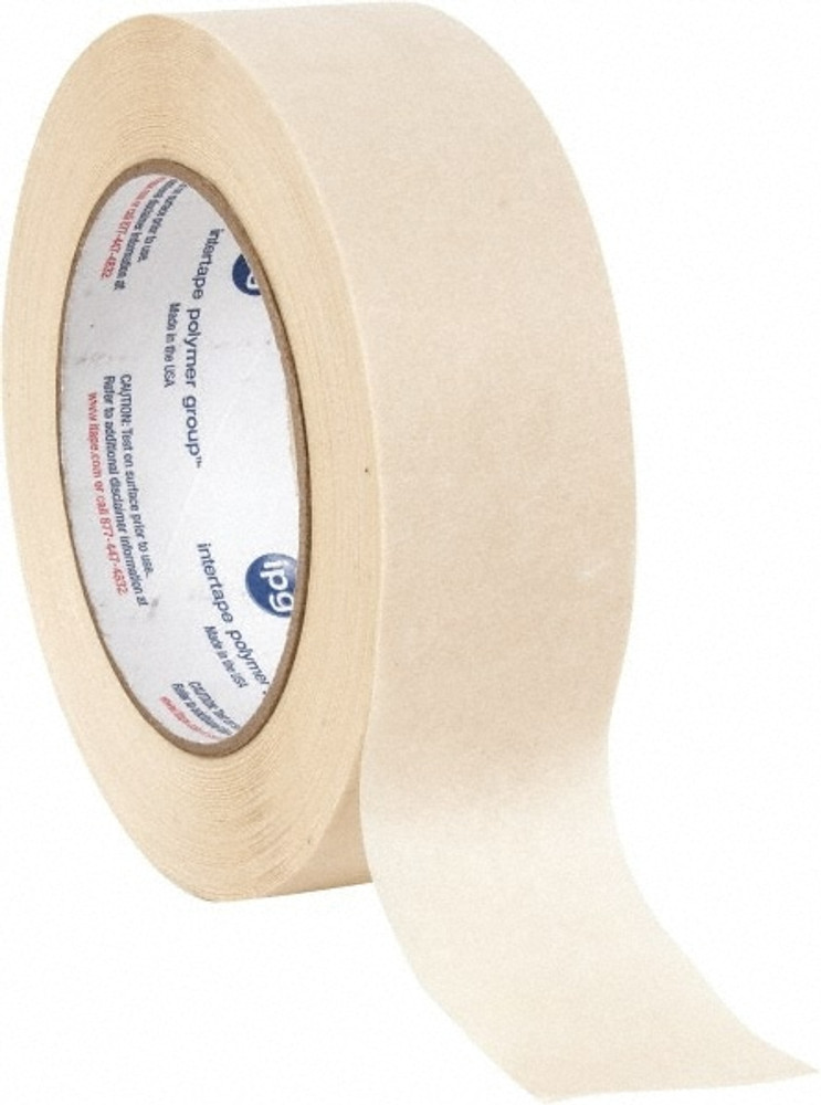 Intertape 87218 Masking Tape: 38 mm Wide, 60 yd Long, 5 mil Thick, Tan