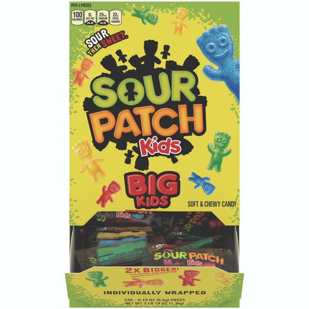MONDELEZ INTERNATIONAL Sour Patch Kids® 43147 Fruit Flavored Candy, Grab-and-Go, 240-Pieces/Box