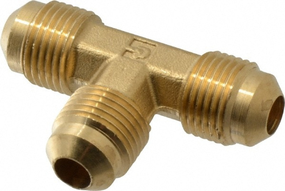 Parker 144F-6 Brass Flared Tube Union: 3/8" Tube OD, 5/8-18 Thread, 45 ° Flared Angle