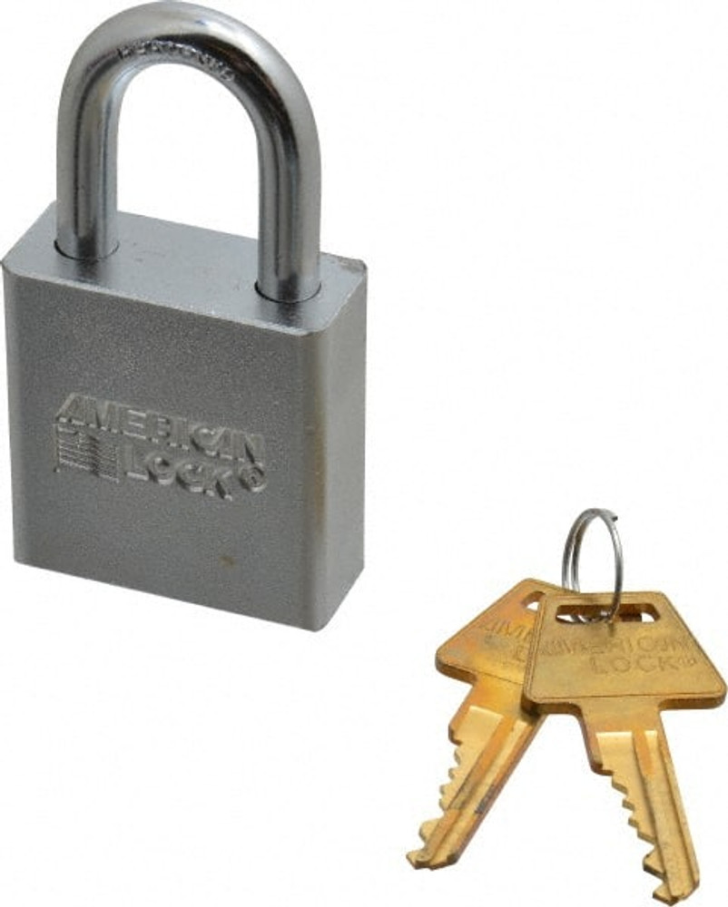 American Lock A6200KA-85835 Padlock: Steel, Keyed Alike, 1-3/4" Wide, Chrome-Plated