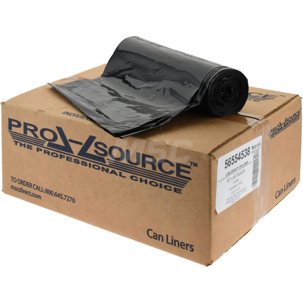 PRO-SOURCE PSRM4046165 Trash Bag: 45 gal, 1.65 mil, Pack of (100)