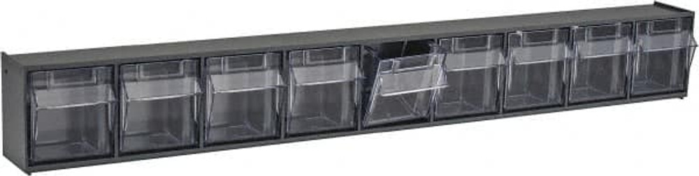 Quantum Storage QTB309GY 9 Compartment Gray Small Parts Tip Out Stacking Bin Organizer