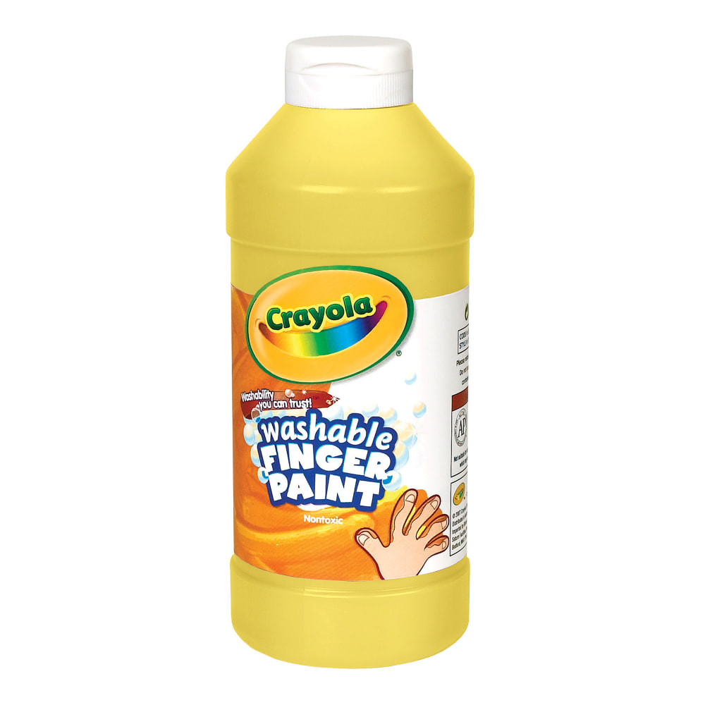 CRAYOLA LLC 551316034 Crayola Washable Finger Paint, 16 Oz., Yellow