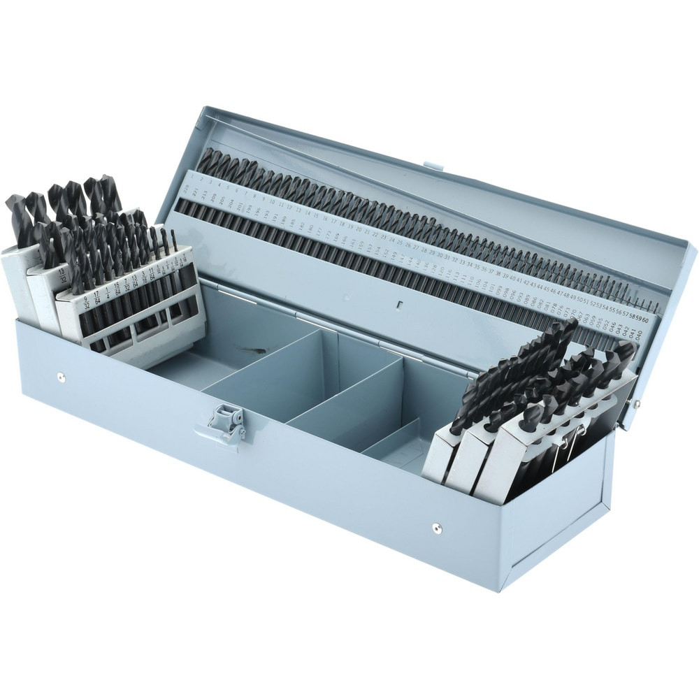 Value Collection 01356716 Drill Bit Set: Screw Machine Length Drill Bits, 115 Pc, 0.04" Drill Bit Sizes118 °, High Speed Steel