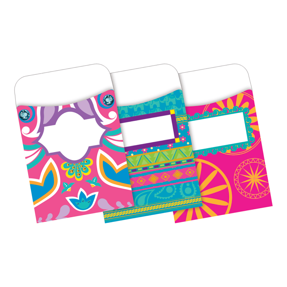 BARKER CREEK PUBLISHING, INC. BC1239 Barker Creek Peel & Stick Library Pockets, Bohemian, Pack Of 30