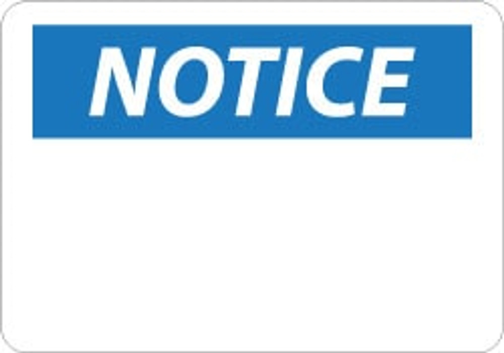 AccuformNMC N1AC Accident Prevention Sign: Rectangle, "Notice"