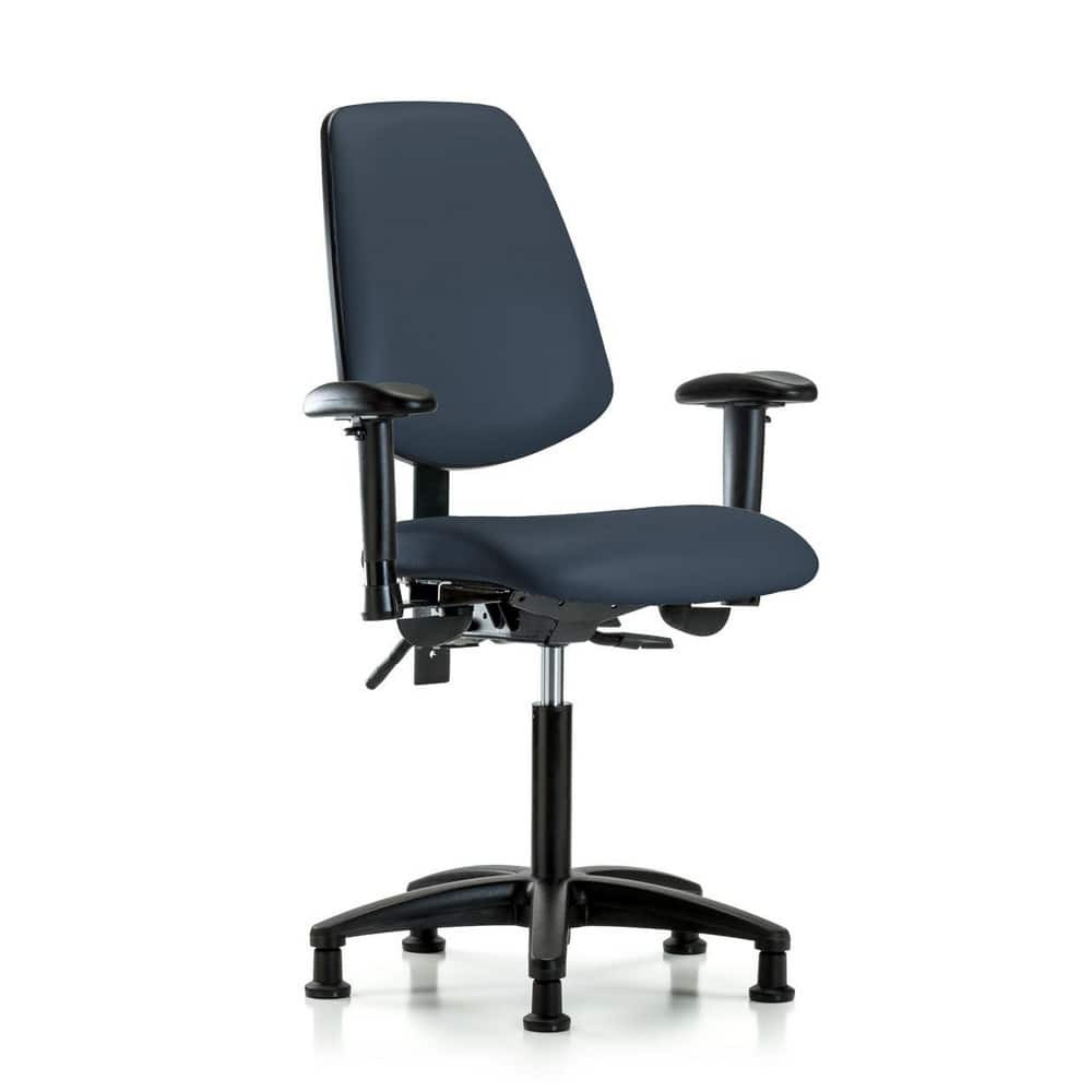 Blue Ridge Ergonomics MSC49507 Task Chair: Vinyl, Imperial Blue