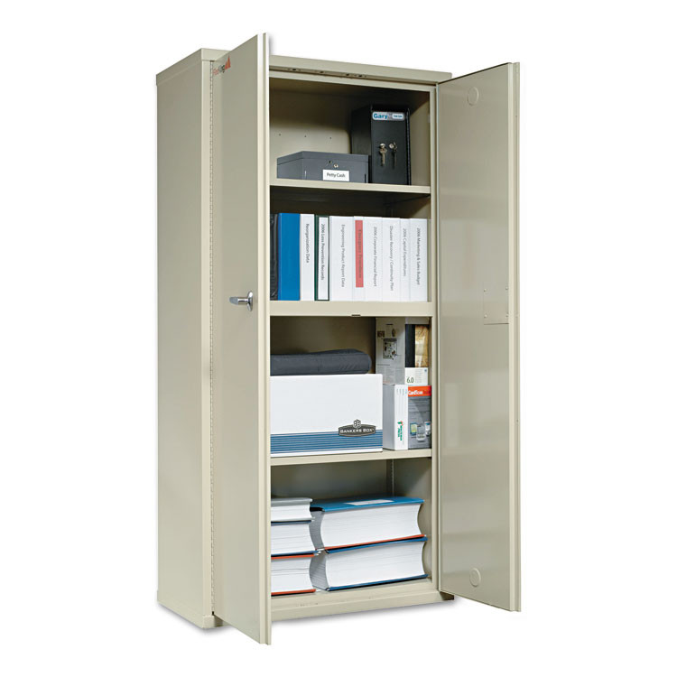 FIRE KING INTERNATIONAL FireKing® CF7236-D Storage Cabinet, 36w x 19.25d x 72h, UL Listed 350 Degree, Parchment