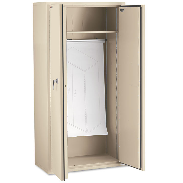 FIRE KING INTERNATIONAL FireKing® CF7236-D Storage Cabinet, 36w x 19.25d x 72h, UL Listed 350 Degree, Parchment