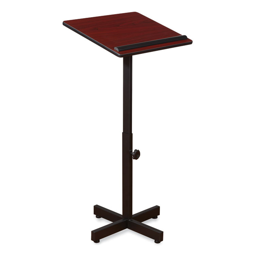 NATIONAL PUBLIC SEATING Oklahoma Sound® 70MY Portable Presentation Lectern Stand, 20 x 18.25 x 44, Mahogany