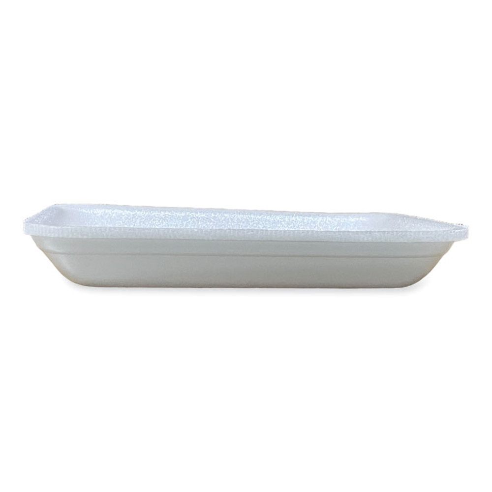 GEN 3PWH Meat Trays, #3P, 8.7 x 6.6 x 1.1, White, Foam, 400/Carton